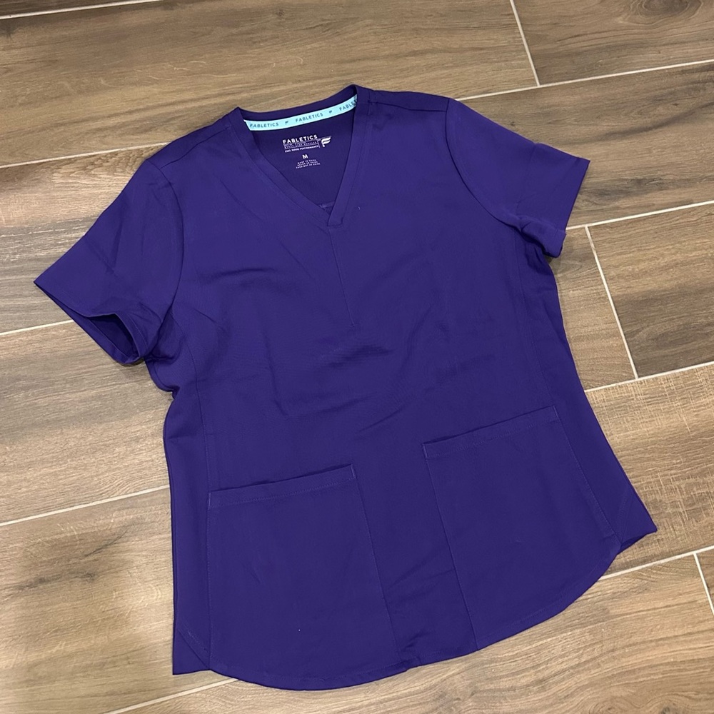 Fabletics Deep Purple Scrub Top